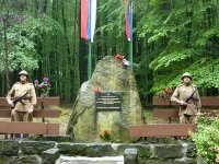 Tribute at the monument on the Small Slavin in Bratislava