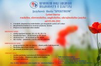 Letné kurzy slovenského, anglického, ukrajinského a ruského jazyka